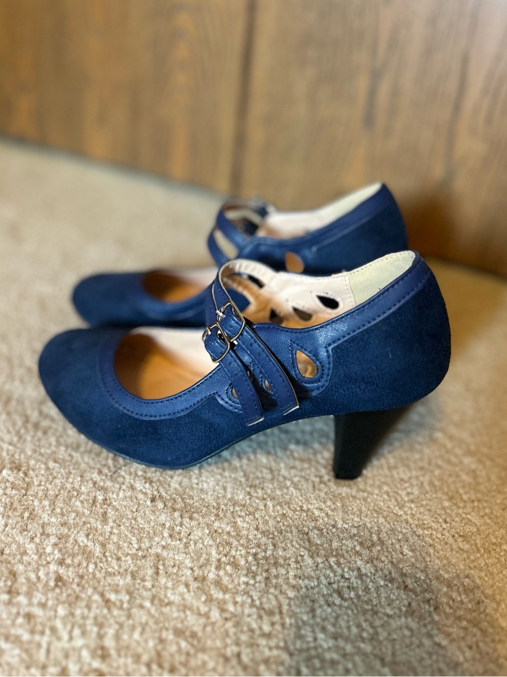 Navy Mary Jane Heels